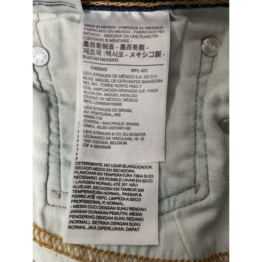 Levi’s 513 Men’s Jeans W34 L32 Blue Denim Slim Straight 100% Cotton - Picture 8 of 9